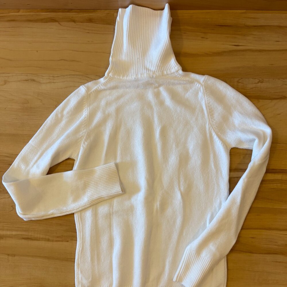 French Connection White Turtleneck Long Sleeve